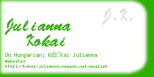 julianna kokai business card